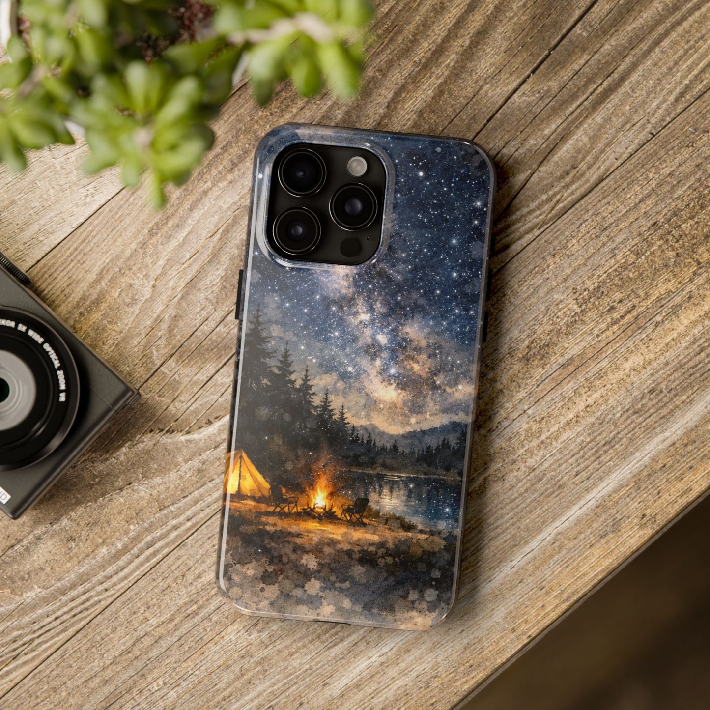 Tough Phone Case - Backwoods Camping Night Sky