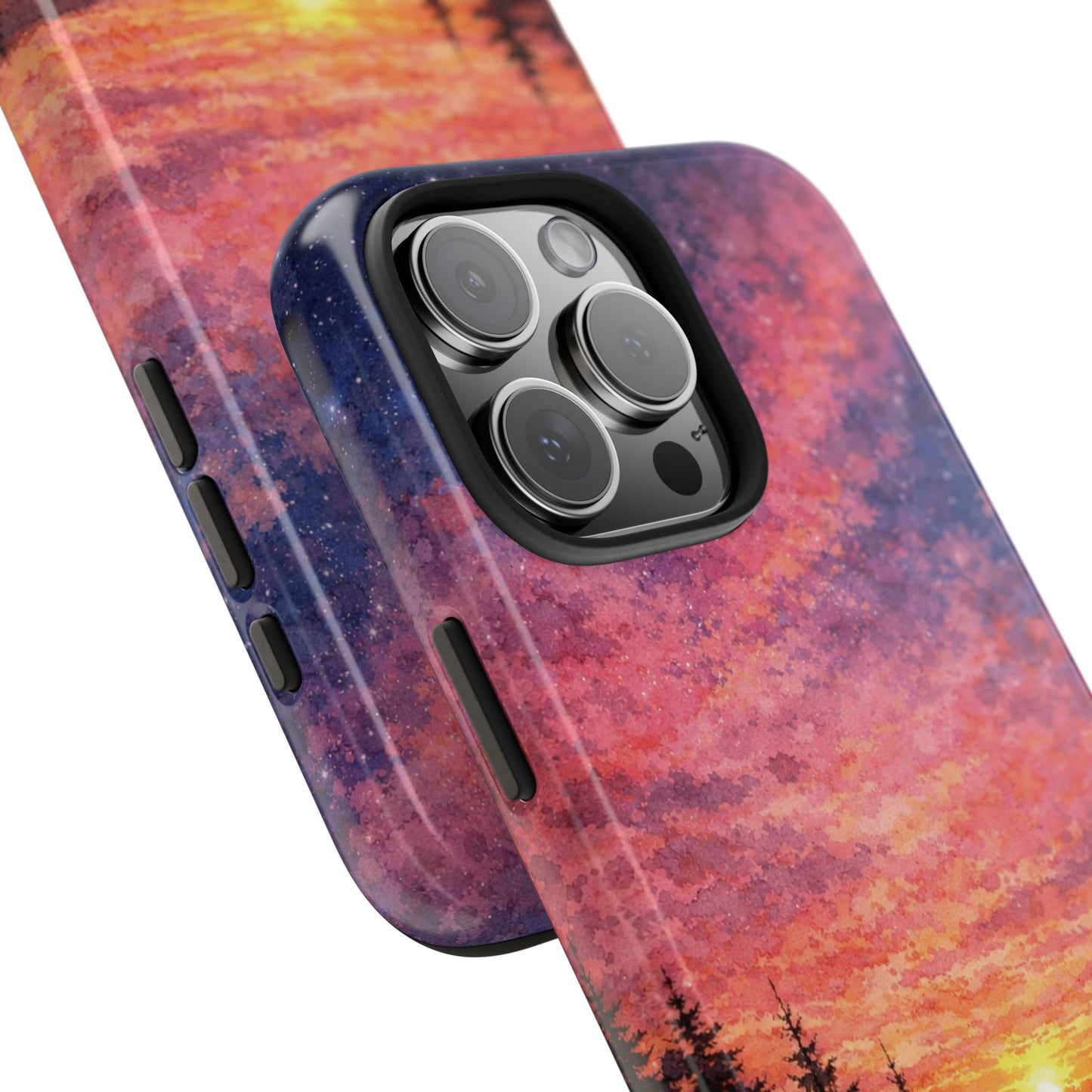 Tough Phone Case — Rosy Watercolour Northern Sunset