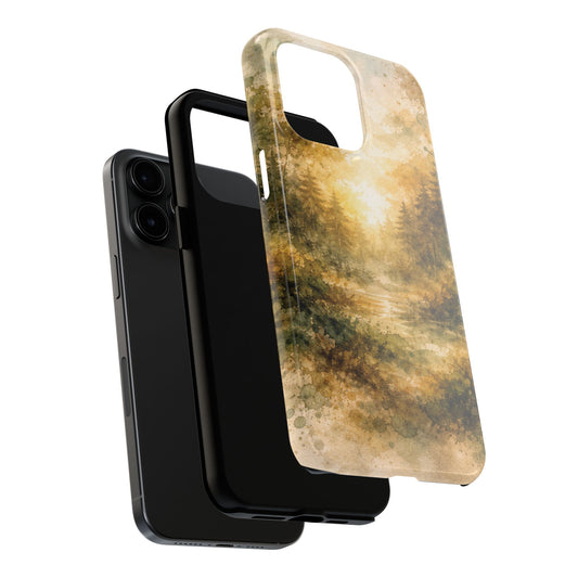 Tough Phone Case - Golden Forest Sunrise