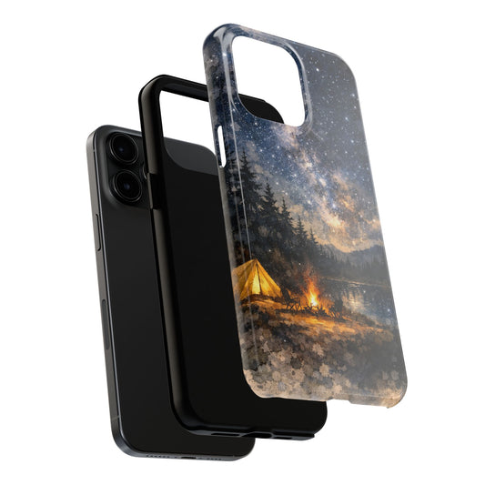Tough Phone Case - Backwoods Camping Night Sky