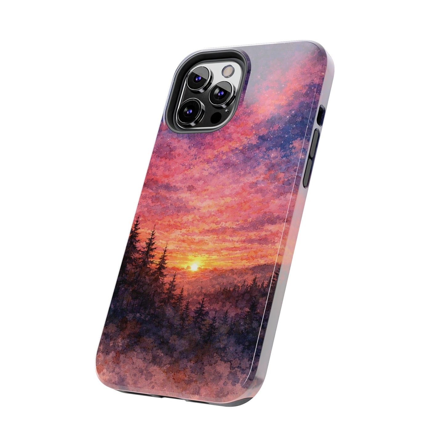 Tough Phone Case — Rosy Watercolour Northern Sunset