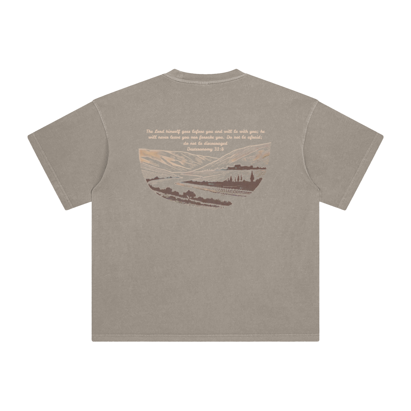 Deuteronomy 31:8 — Heavy Weight Essential Tee