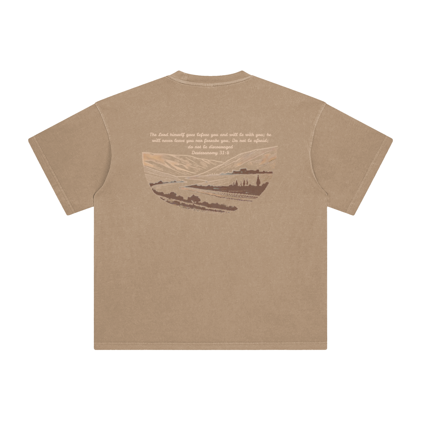Deuteronomy 31:8 — Heavy Weight Essential Tee