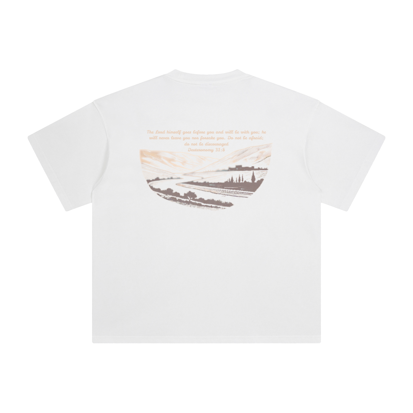 Deuteronomy 31:8 — Heavy Weight Essential Tee