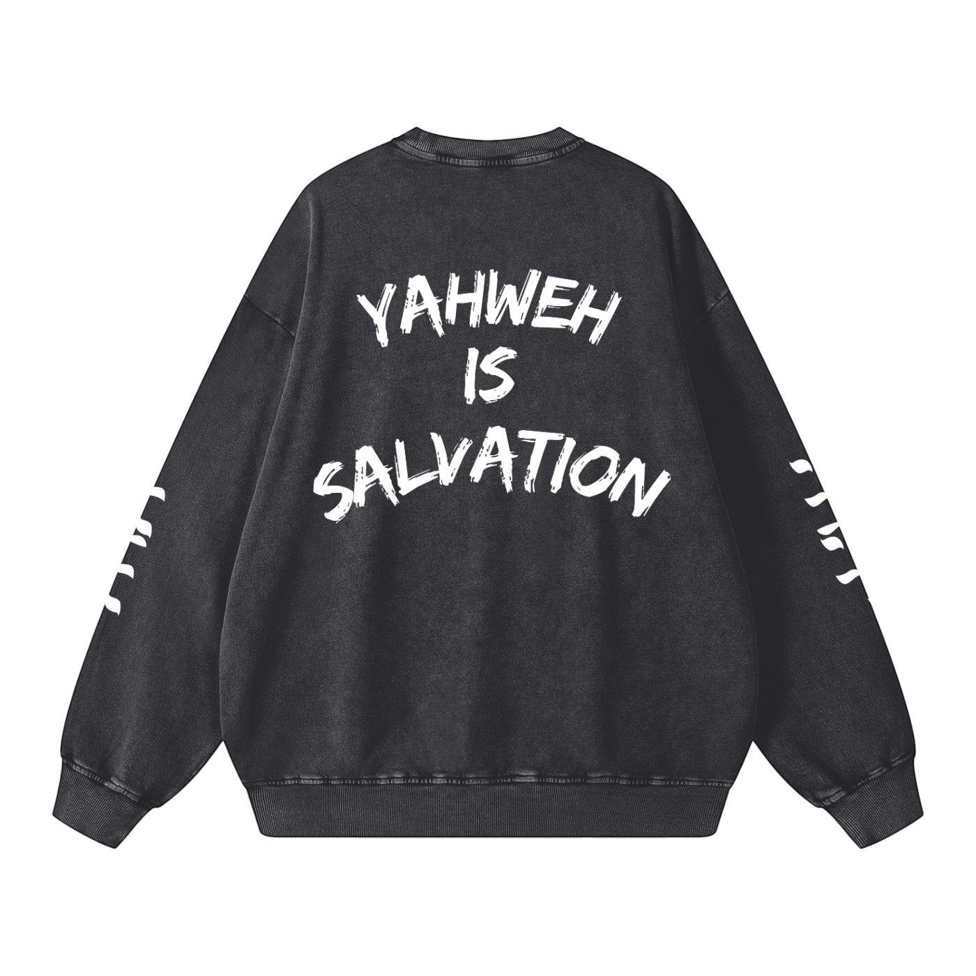 Greater Good unisex oversized crewneck sweatshirt in charcoal grey, 100% cotton, with