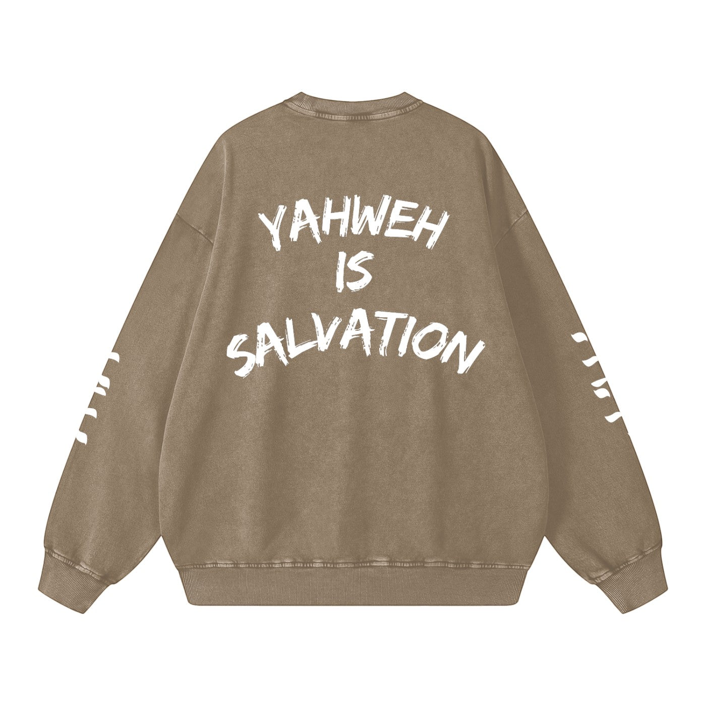 Greater Good unisex oversized crewneck sweatshirt in taupe cotton with